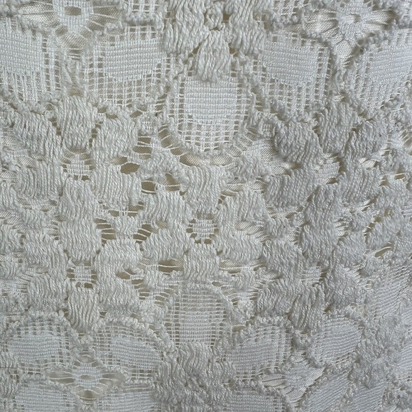 Adrianna Papell Women's Ivory Cream Lace Dress Sz 6 Empire Waist Baptism Wedding - Picture 9 of 10